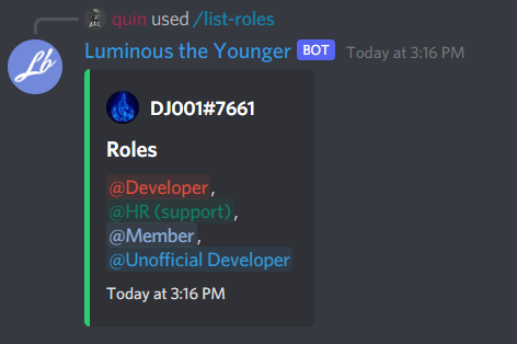 working list roles